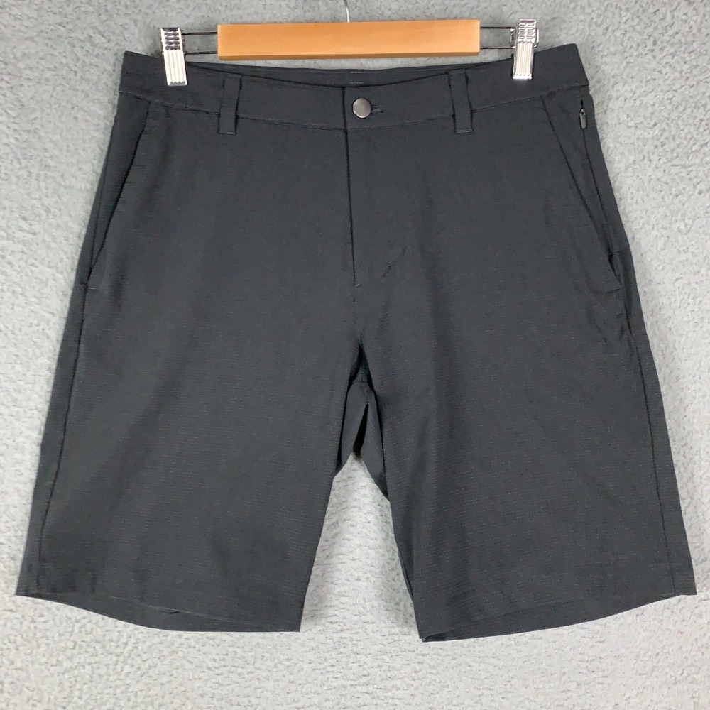 Lululemon Commission Short Mens 31 Gray/Black Performance Ripstop Golf Casual